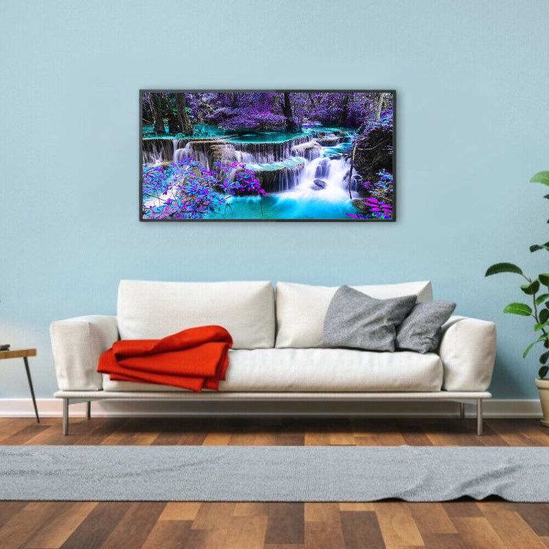 Forest Waterfall Frameless Picture Oil Paint By Numbers Hand Painted Pictur