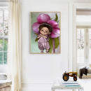 DIY Diamond Painting Kits Full Round Drill Purple Girl Mosaic Home Decoration