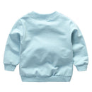 Boys Baby Cute O-Neck Sweatshirt Cute Animal Warm Casual Tops (Blue 18-24M)