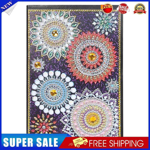 DIY Mandala Special Shaped Diamond Painting 50 Pages A5 Notebook School Notepad