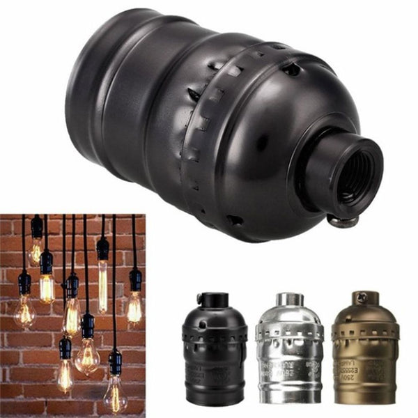 Edison Cable Pendant Lighting Socket E27 Bulb Aluminum Shell Lamp Holder