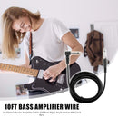 10ft Bass Amplifier Wire Cord Right Angle Stereo AMP Cable for Electric Guita
