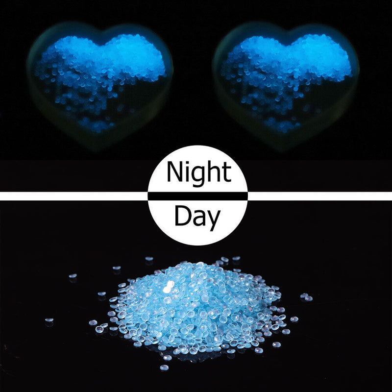 15g/Bag DIY Luminous Round Rhinestones Kit for Diamond Painting (Blue)