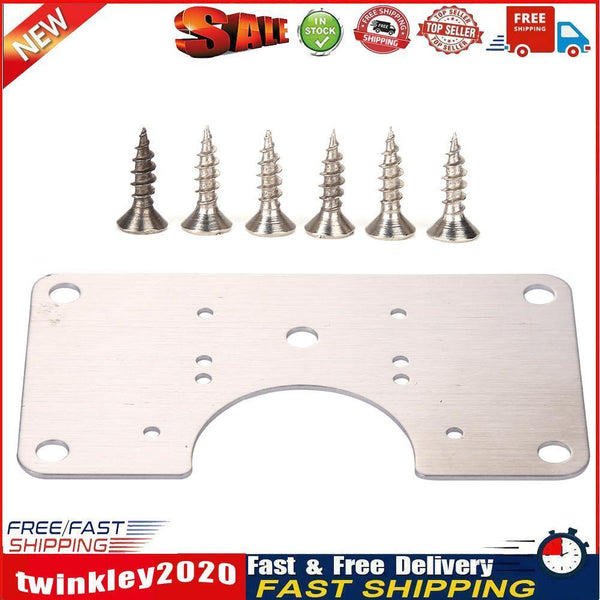 Stainless Steel Hinge Fixing Plate for Cabinet Door Repair Installer Kits Newly