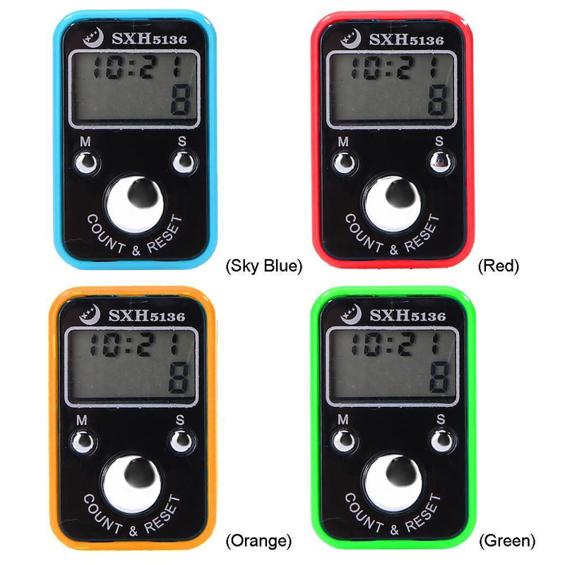Mini Finger Counter Electronic Tally Counter with Time Function (Sky Blue)