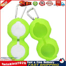Sports Silicone Double Golf Ball Protective Cover with Carabiner (Green) Newly
