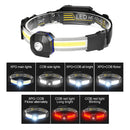LED Headlamp XPG+COB Sensor Waterproof USB Rechargeable Camping Headlights