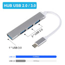USB Hub, 4 in 1 Docking Station Adapter Dongle with USB 3.0, 3 USB 2.0 Ports