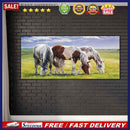 Grassland Three Horses 5D Diamond Painting Rhinestone Full Round Drill for