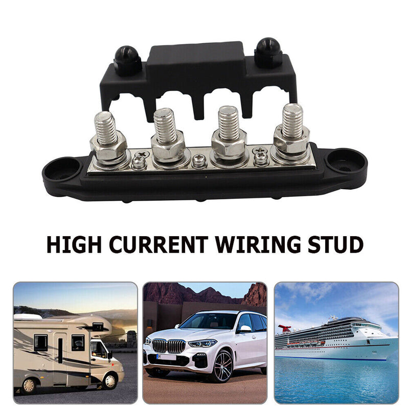 4 Post Power Distribution Block Battery Junction Block for RV Ship Car Mari