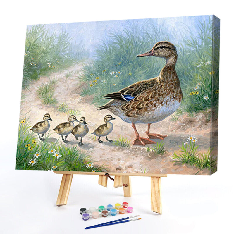 Bushes Animals Oil Paint By Numbers Kit DIY Acrylic Painting on Canvas Drawin