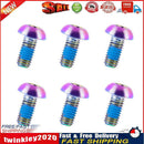6pcs T25 Plum Disc Brake Rotor M5x10mm Fixed Screws Cycling Parts (Purple) Newly