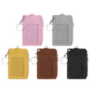 PU Leather Bus Cards Cover Business Wallet Keychain ID Card Holder Coin Purse