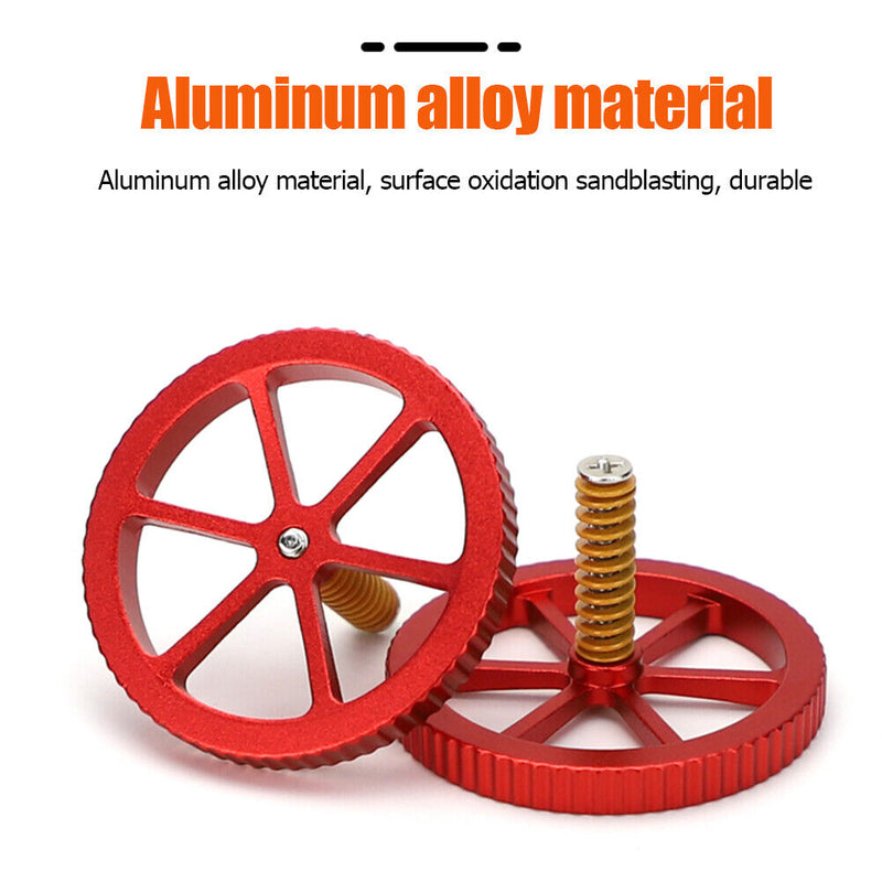 4pcs Upgraded Aluminum Hand Twist Leveling Nut with Hot Bed Die Springs Screws