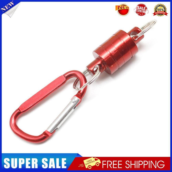 Magnetic Buckle Portable Carabiner Lure Magnet Hanging Clasp Holder (Red)