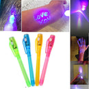 Purple Waterproof Drawing Painting Marker 2 In 1 Invisible Ink Pen UV Light