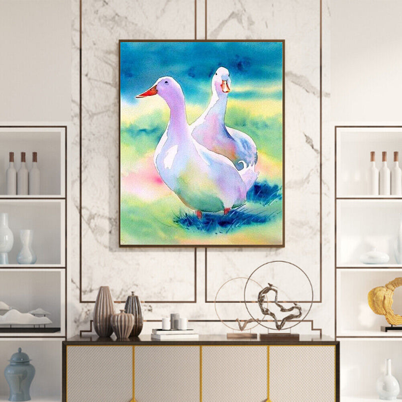 Duck Oil Paint By Numbers Kit DIY Acrylic Painting on Canvas Frameless Art