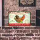 Home Weatherproof Retro Chic Chicken Sign Iron Painting Wall Drawing Templates