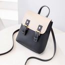 Fashion PU Leather Flap Women Shoulder Bags Multi-Function Casual Mini Backpack
