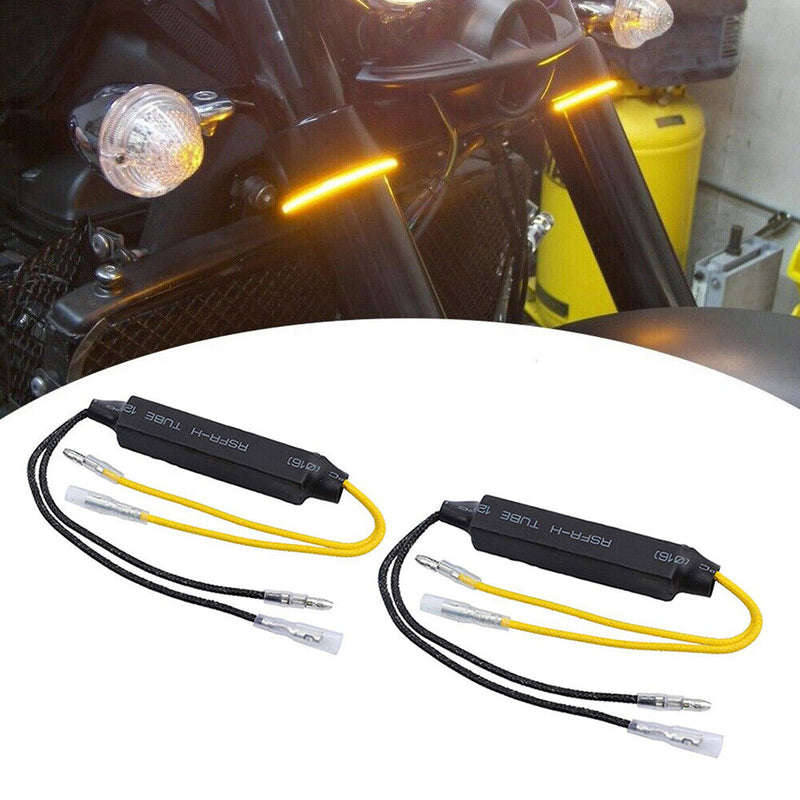 1 Pair Motorcycle Indicator Turn Signal Decoder LED Light Blinker Resistor Newly