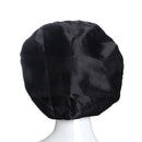 Solid Color Satin Bonnet Women Night Headband Hair Styling Caps (Black)