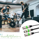 3Pin XLR Female to Dual 2 Male Y Splitter 30cm Adapter Cable Wire (Green) Newly
