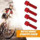 4pcs Bicycle Handlebar Stem Screw Bike Fixed Riser Bolts (M6x18mm Red)