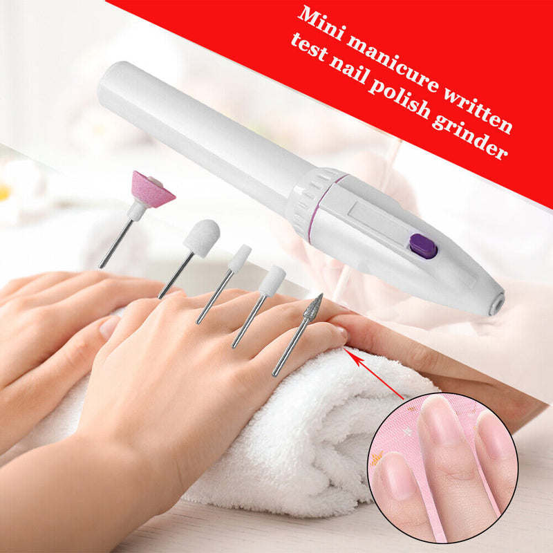 5 in1 Pro Electric Mini Nail Drill Grinder Machine Buffer File Polisher Sets