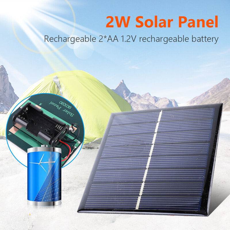 Solar Cell Polycrystalline Silicon for 2AA 1.2V Rechargeable Battery Chargi