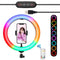Dual-color Temperature Ring Video Light Kit Selfie Lamp 10.2 inch 26cm RGBWW