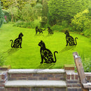 Hollow Simulation Black Cat Dog Insert Card Silhouette Stake Garden Art (C)