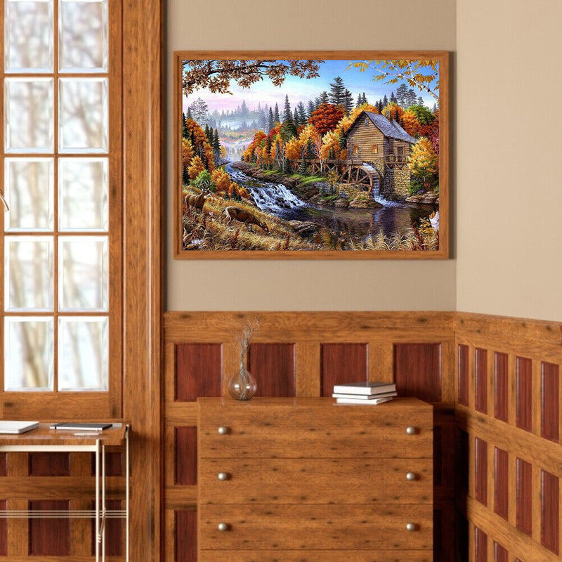 XiYuanShangMao 5D DIY Diamond Painting 30x40cm Full Circle Diamond Landscape Hol