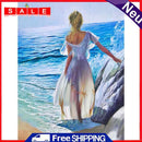 Full Embroidery Seaside Girl DIY Printed Cross Stitch Kit 11CT Needlework Sets