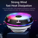LANSHUO Low Profile Rainbow RGB CPU Cooler 90mm Fan for X79 X99 LGA 2011 Newly