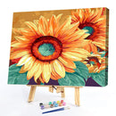 Frameless DIY Painting By Numbers Sunflower Hand Painted Canvas Wall Art Pi