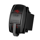 F1 3.1A Dual USB Socket Car Charger with Cover for 12-24V Car Boat Motorcycle