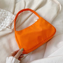 Simple Nylon Women Underarm Shoulder Bag Purse Small Lady Solid Travel Handbags