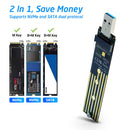 M.2 NVMe SSD to USB 3.1 Adapter Enclosure for NVME PCIE NGFF SATA M/B Key SSD