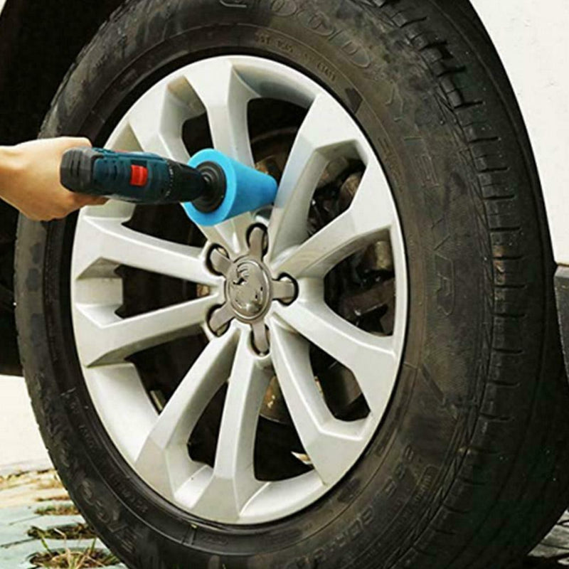 Car Wheel Hub Polish Buffing Shank Polishing Tool Foam Shape Pad Sponge Y6P5