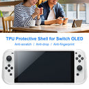 Controller TPU Case Grip Protective Cover for Switch OLED Console (White) Newly