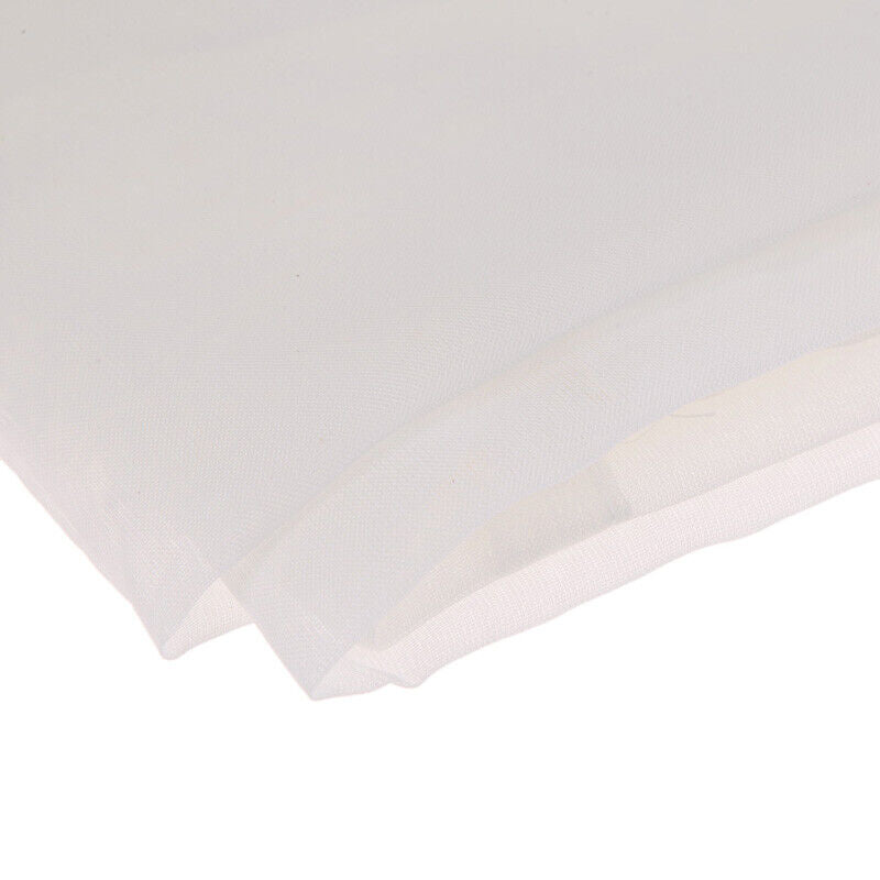 Solid Color Window Curtain Flower Pattern Sheer Voile Tulle Valance White