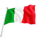 Italian National Flag Plastic Flagpole Hand Waving Polyester Flag Banner