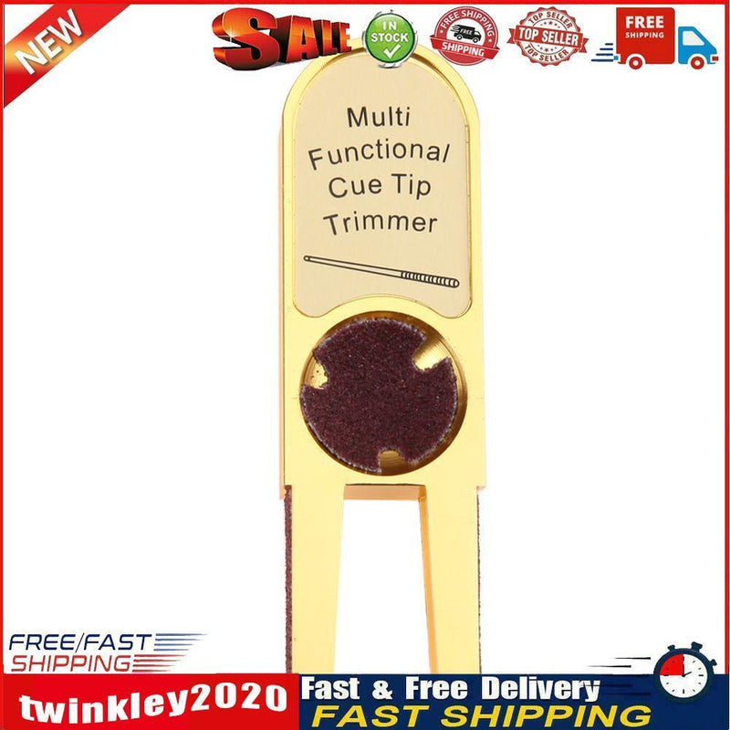 Muti-functional U-shape Billiards Pool Cue Tip Trimmers Repairer Tool Newly