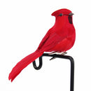 Artificial Foam Feather Parrots Handcraft Imitation Bird Garden Decor (Red)