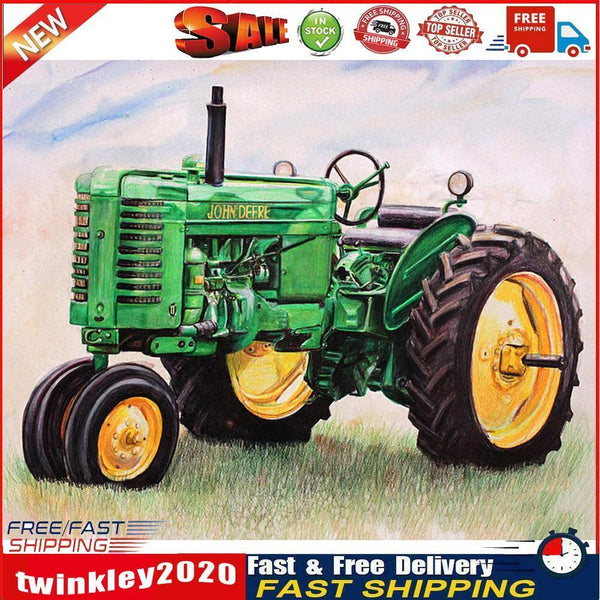 Tractor Frameless DIY Oil Paint by Numbers Kit Picture Coloring Canvas Art Newly