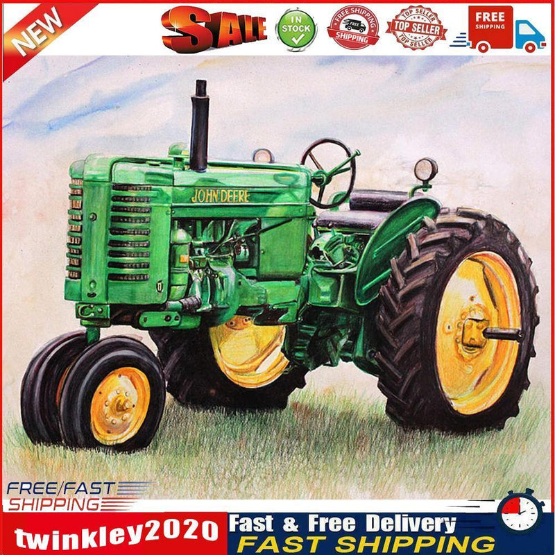 Tractor Frameless DIY Oil Paint by Numbers Kit Picture Coloring Canvas Art Newly