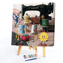 Hand Painted on Canvas DIY Sewing Machine Oil Paint By Numbers Drawing Kit