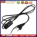 5pcs 5.9ft Power Cord with On/Off Switch(EU Plug/Black)