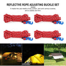 4pcs Quick Knot Tent Wind Rope Buckle Camping Hiking Tent Awning Rope Fastene