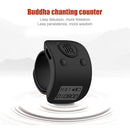 Portable Electronic Counter Ring USB Rechargeable 9-Digit Clicker (Black)